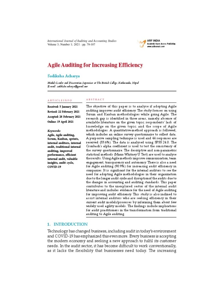 Agile Auditing | PDF | Scrum (Software Development) | Agile Software Development