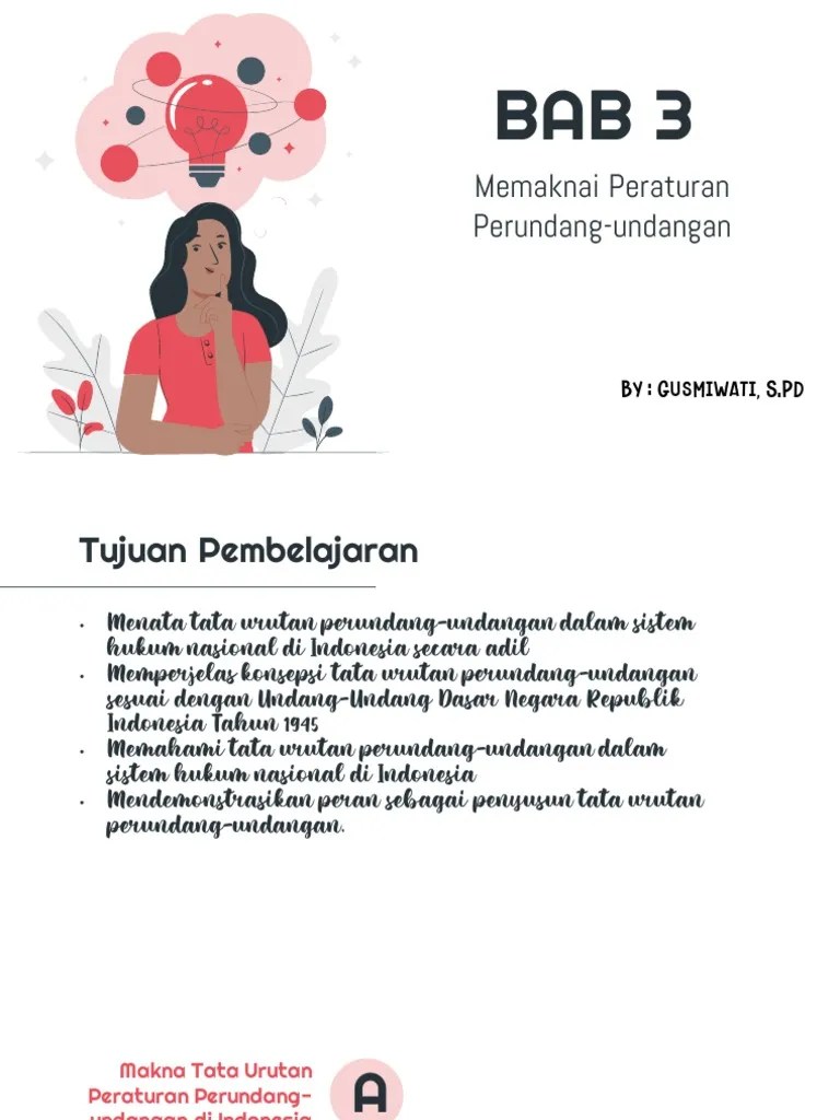 PPT Kelas 8 Pert.5 Memaknai Peraturan Perundang-undangan | PDF