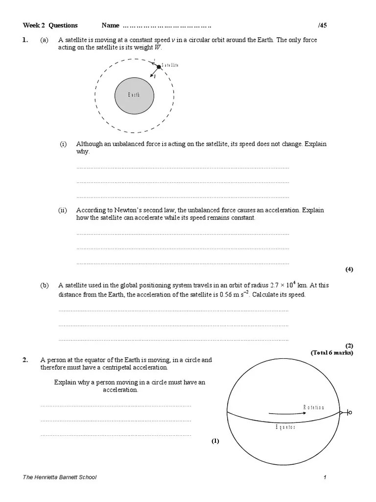 Circular motion week 2