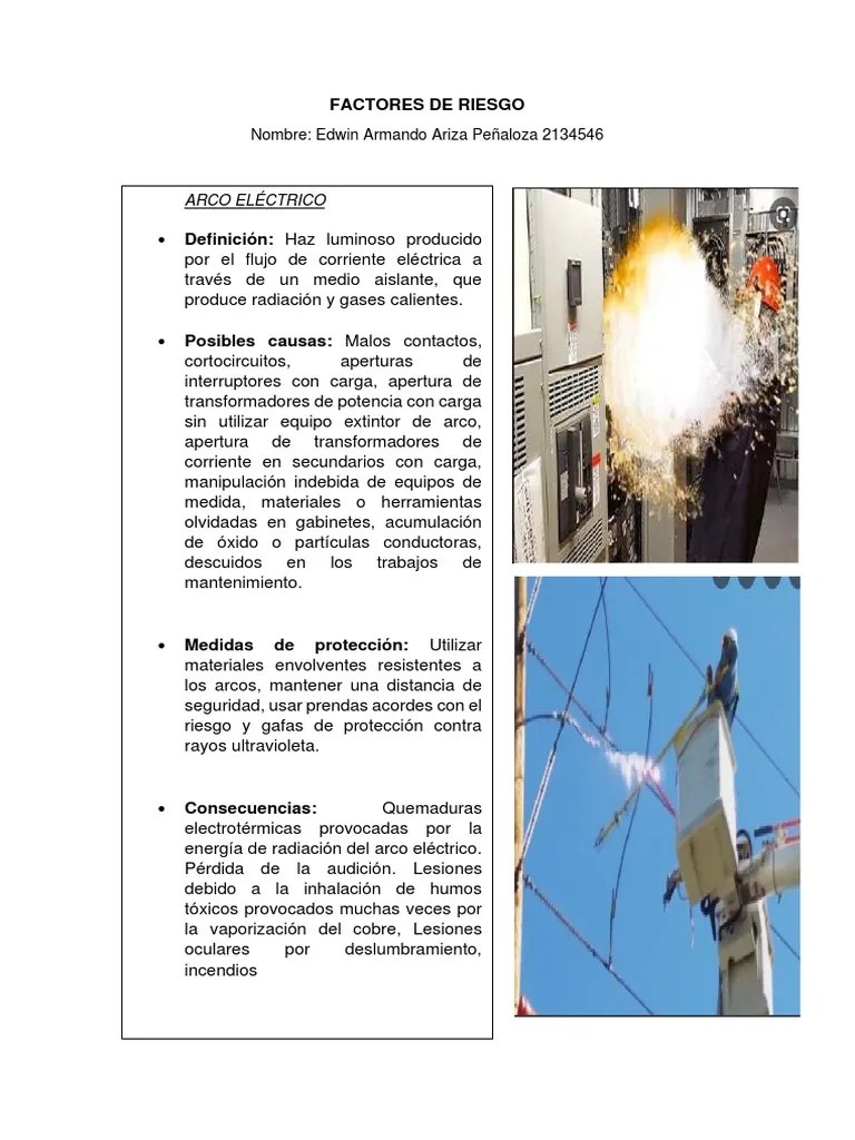 Factores De Riesgo | PDF | Electricidad | Ingenieria Eléctrica