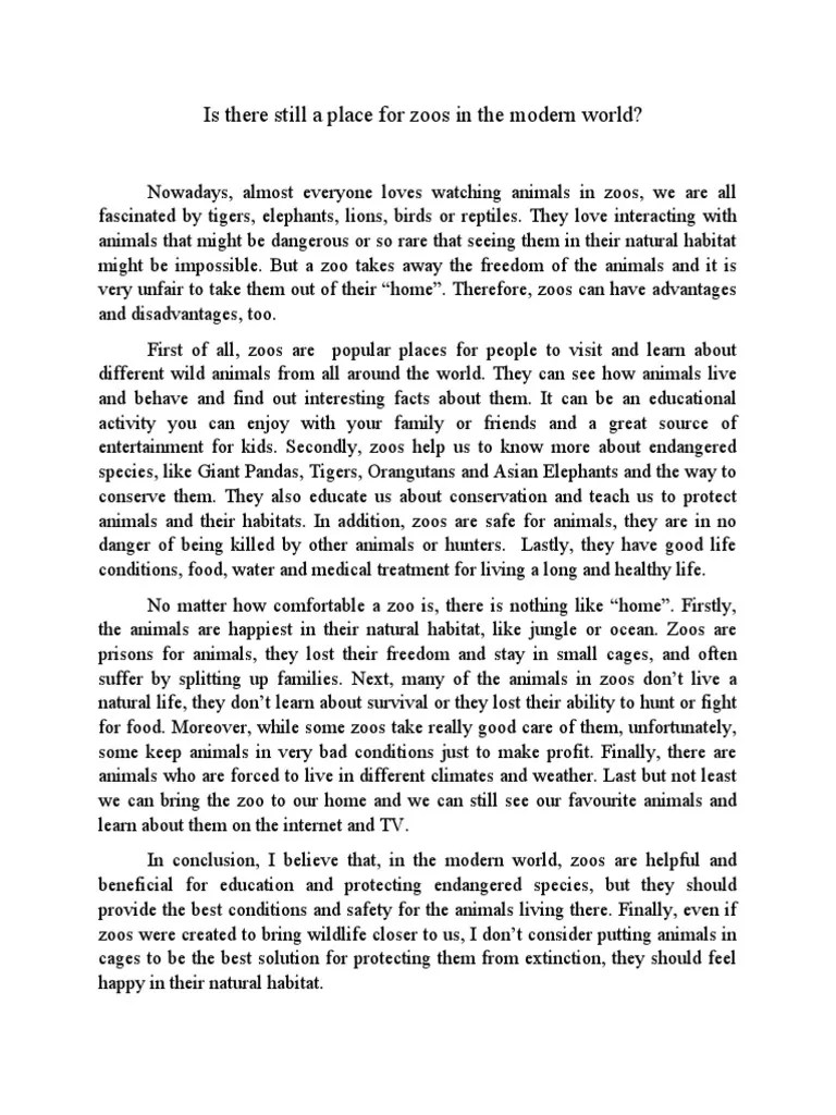 Zoos In The Modern World | PDF | Zoo | Endangered Species