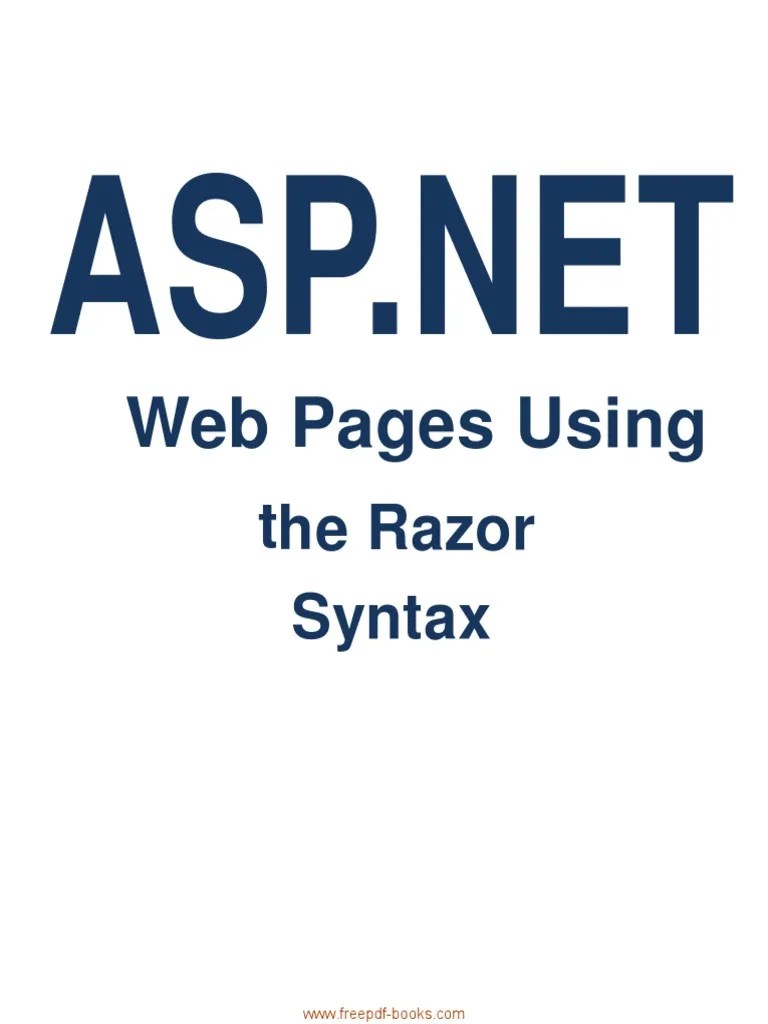 Web Pages Using The Razor Syntax | Download Free PDF | World Wide Web ...