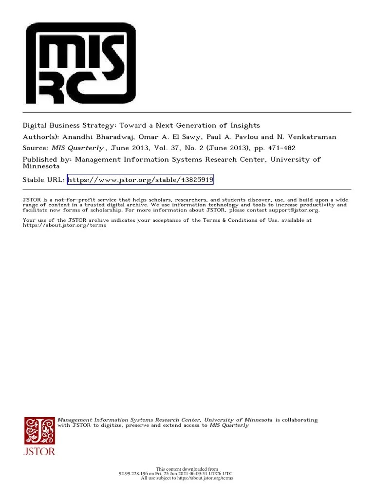 Digital Business Strategy | PDF | Strategic Management | Cloud Computing