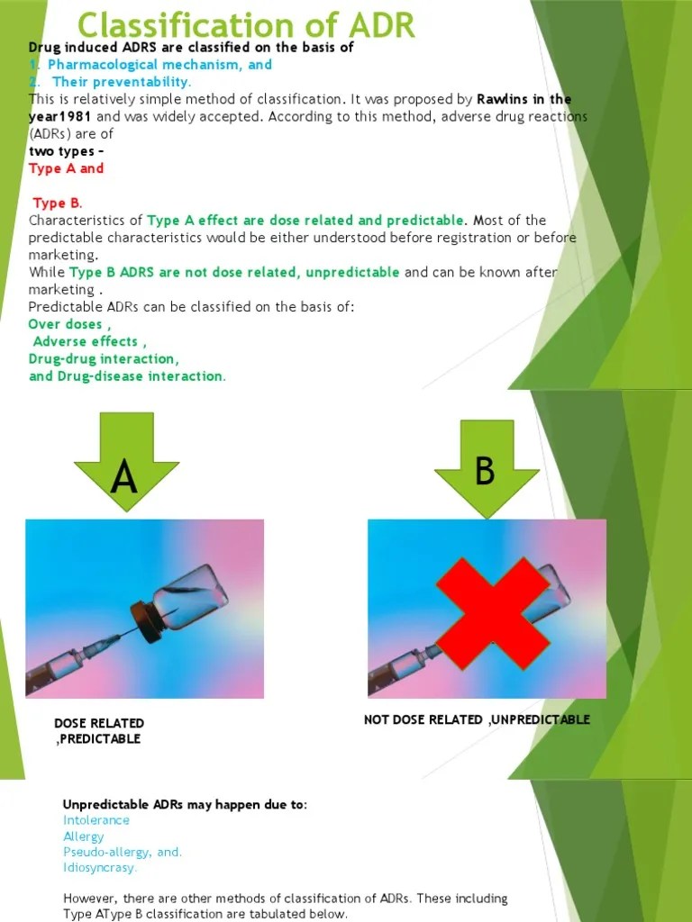 Classification of adr