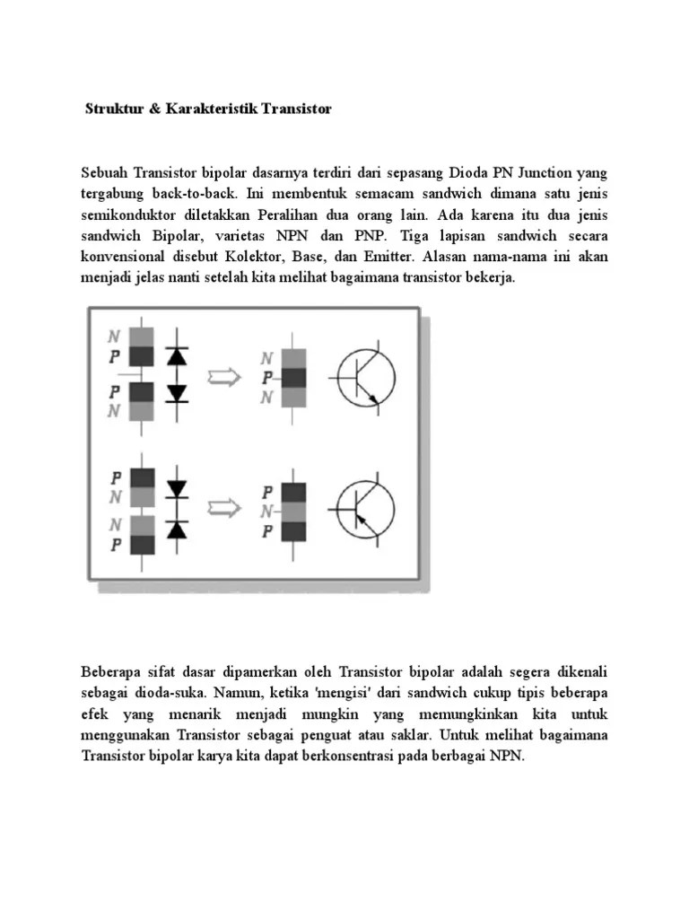 Translate Struktur Amp Karakteristik Bipolar Transistor