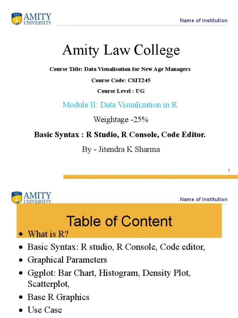 Module II Data Visualization In R V2.7 | PDF | Scatter Plot | R ...