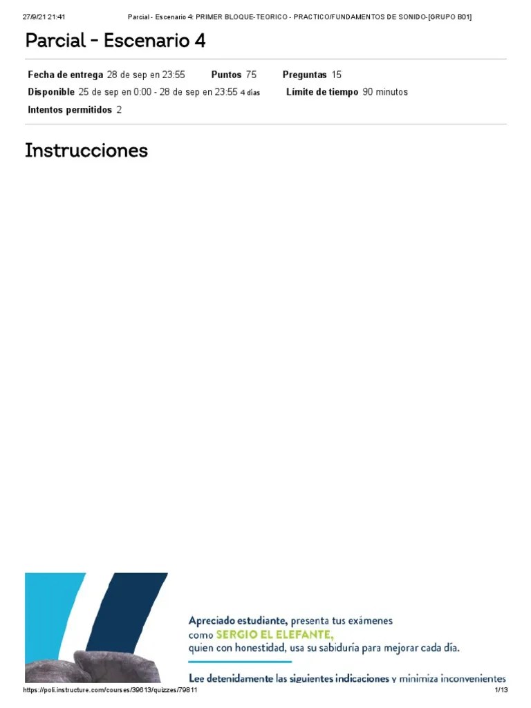 Parcial 4 - Fundamentos De Sonido | PDF | Sonido | Micrófono