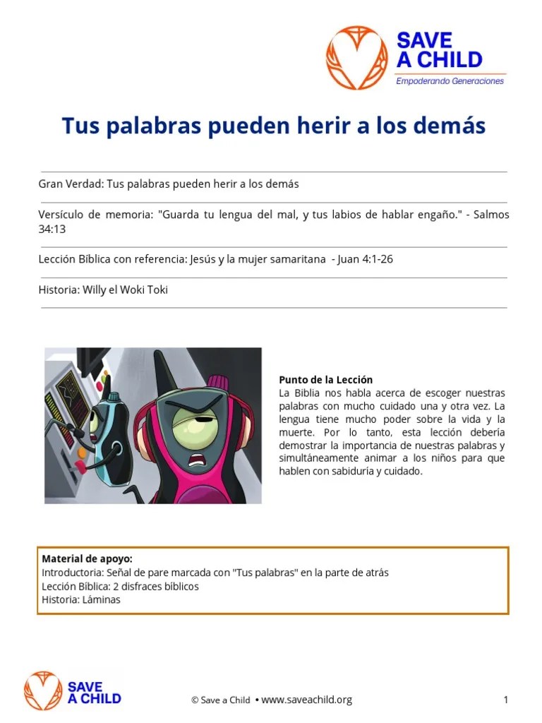 Tus Palabras Pueden Herir A Los Demás | PDF | Samaria | Jesús