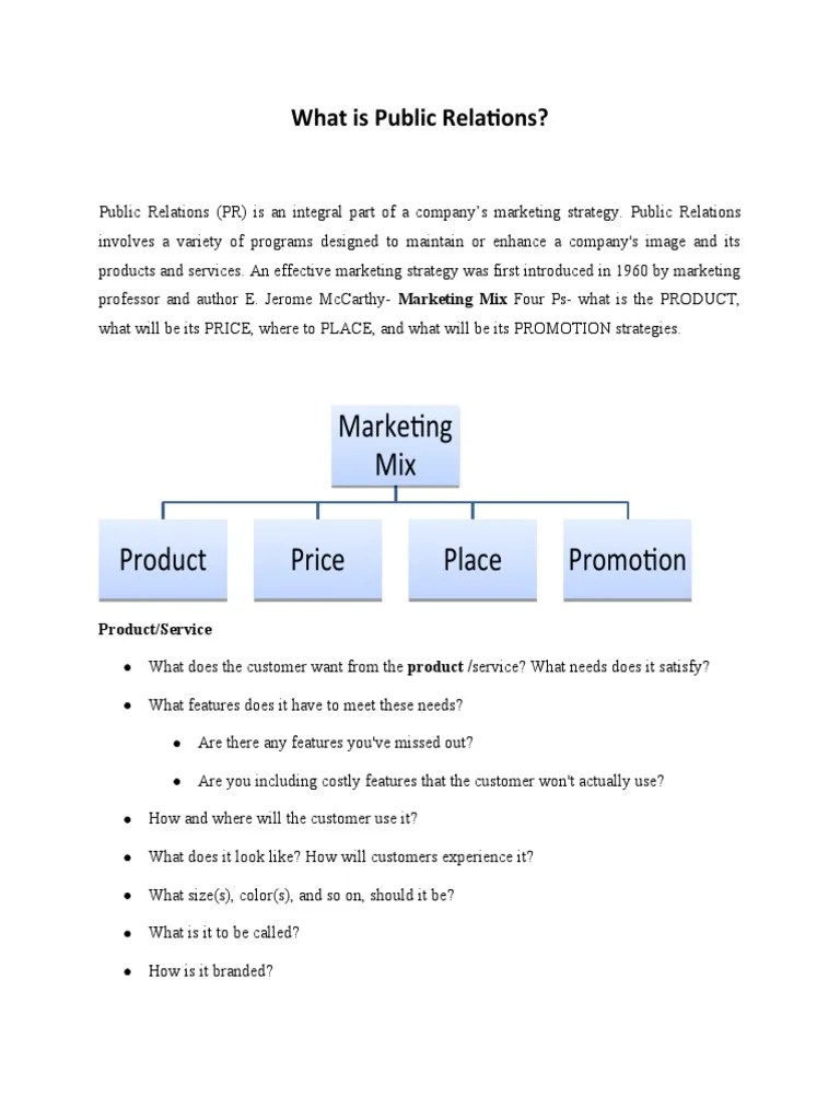 Definition Of PR | PDF | Public Relations | Marketing