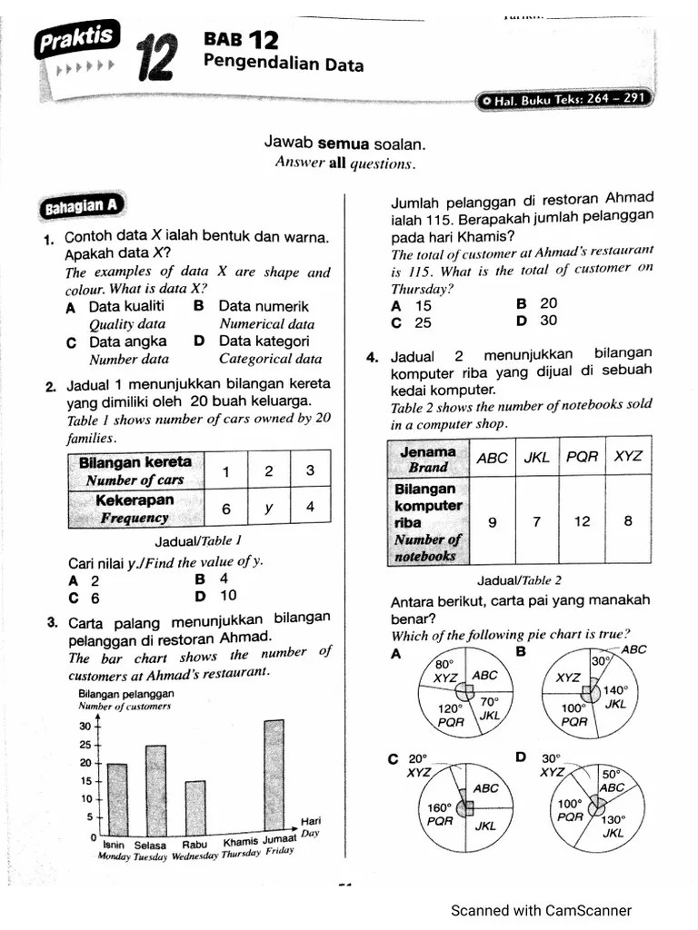 Math Form 1 Chapter 12 Revision | PDF