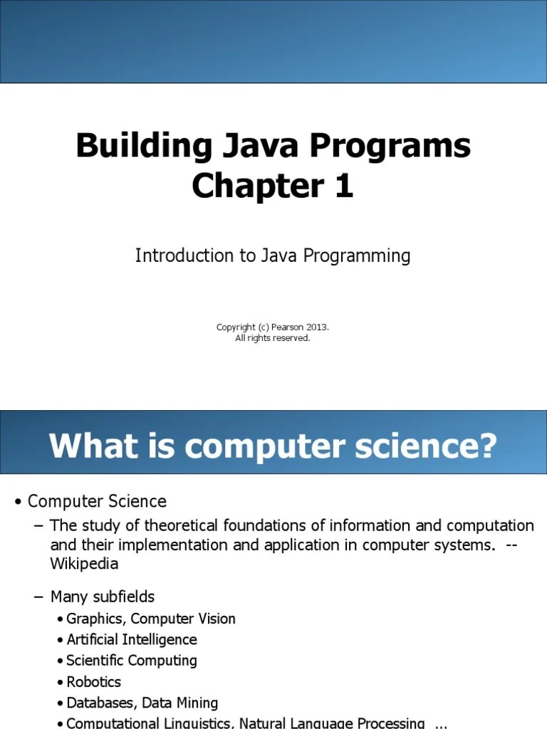 Building Java Programs: Introduction To Java Programming | PDF ...
