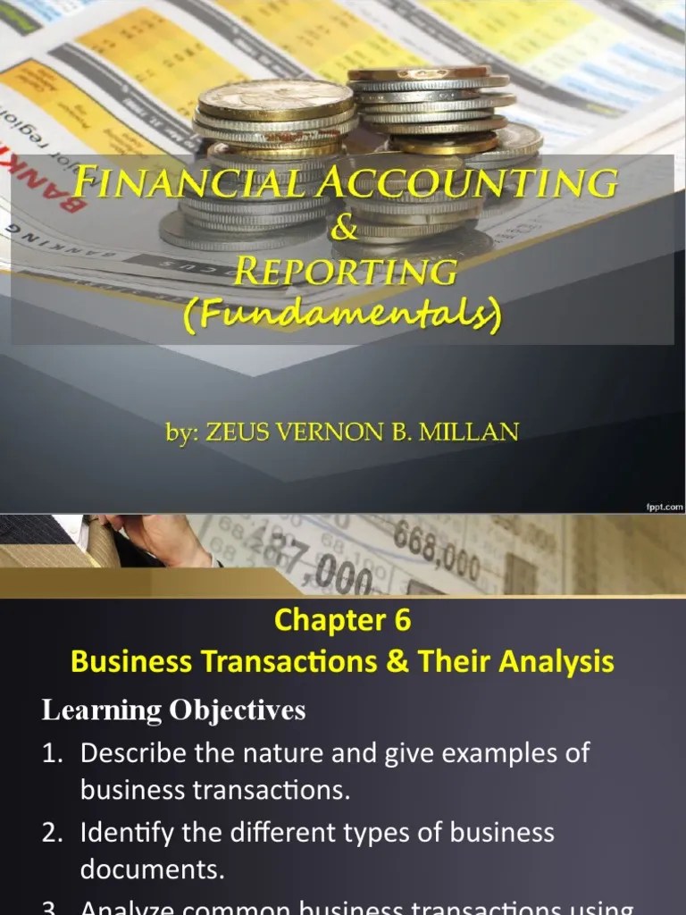Chapter 6 Business Transactions Their Analysis | PDF