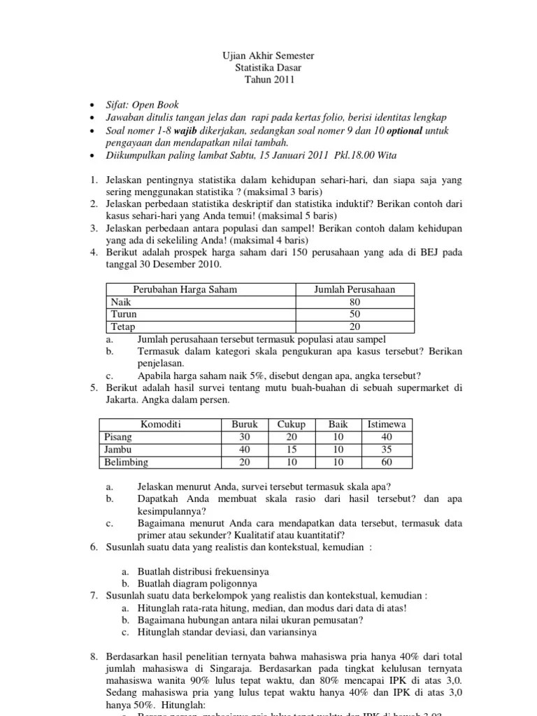 Contoh Data Statistika Dalam Kehidupan Sehari Hari Barisan Contoh Contoh dan contoh soal mean dan jawabannya.