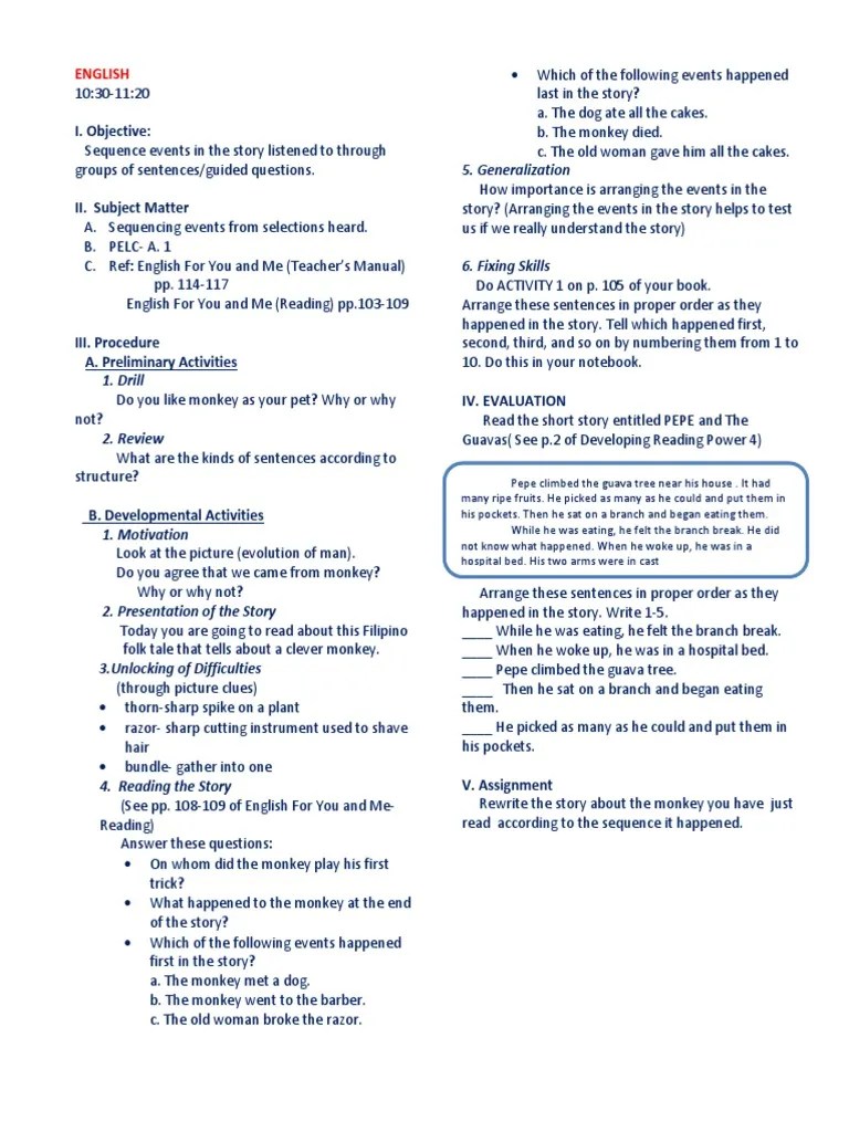 Lesson Plan In English Grade 4 | PDF | Prayer | English Language