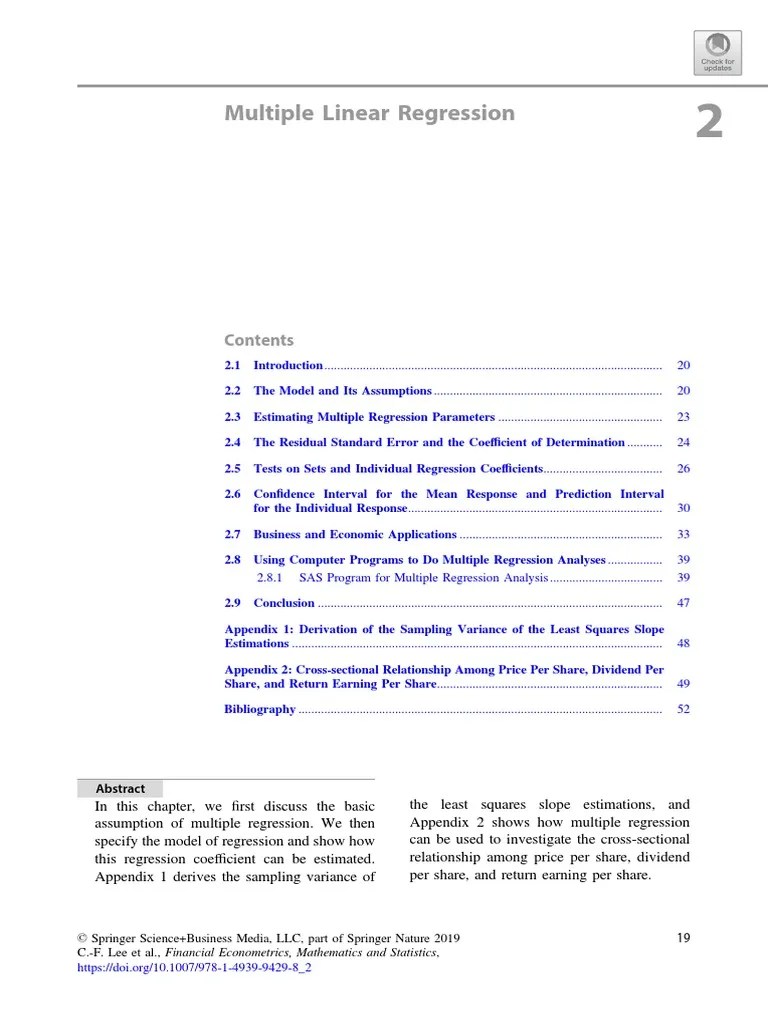 Multiple Regression | PDF | Regression Analysis | Errors And Residuals