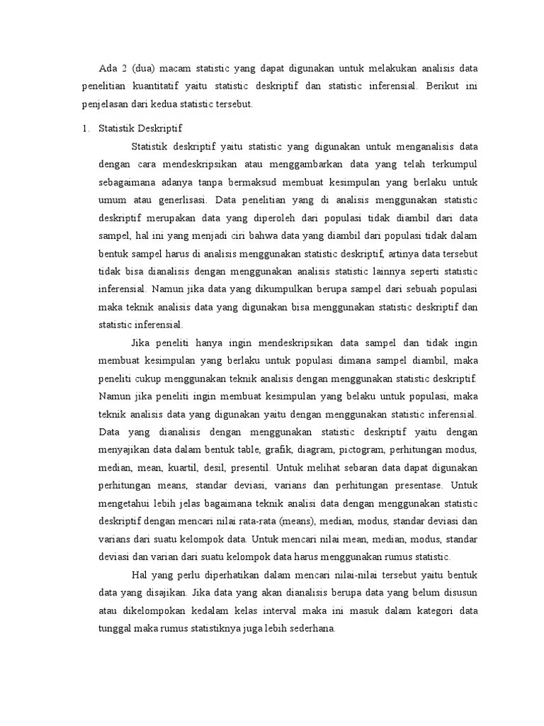 Analisis Teknik Data Kuantitatif | PDF