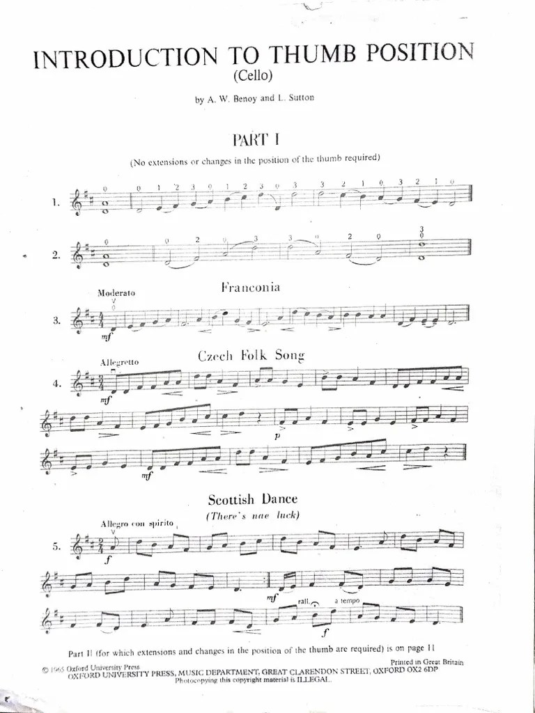 Introduction To Thumb Position | PDF