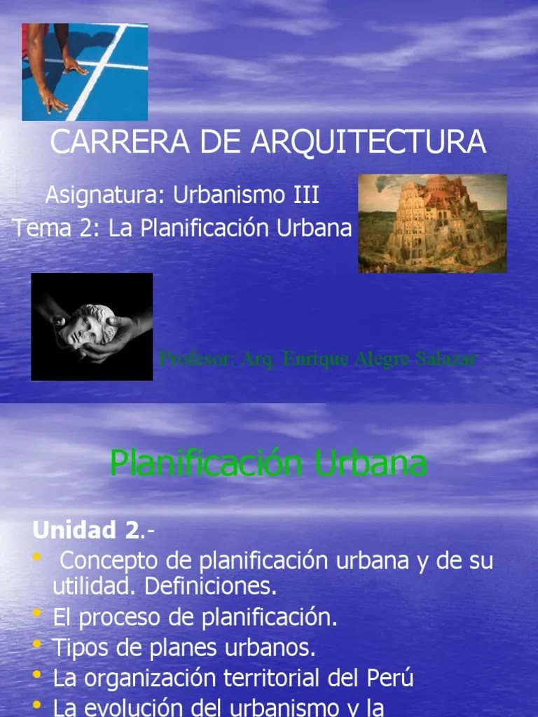 Tema 2 La Planificación Urbana | PDF | Planificación | Gobierno Local