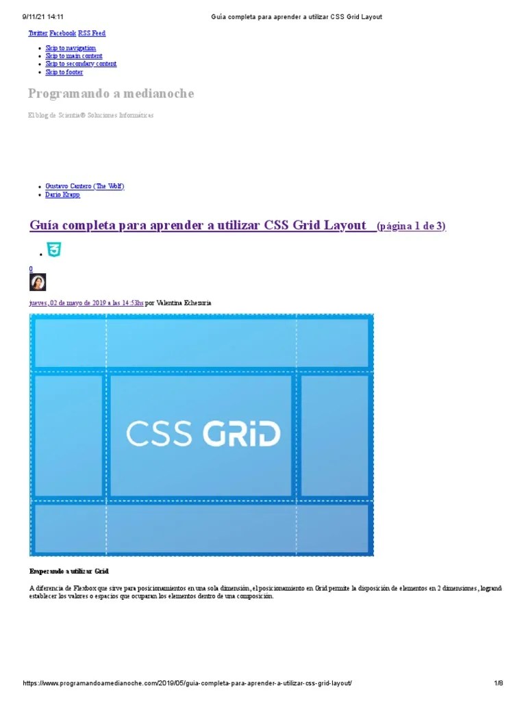 Guía Completa Para Aprender A Utilizar CSS Grid Layout | PDF | Red Mundial | Internet Y Web