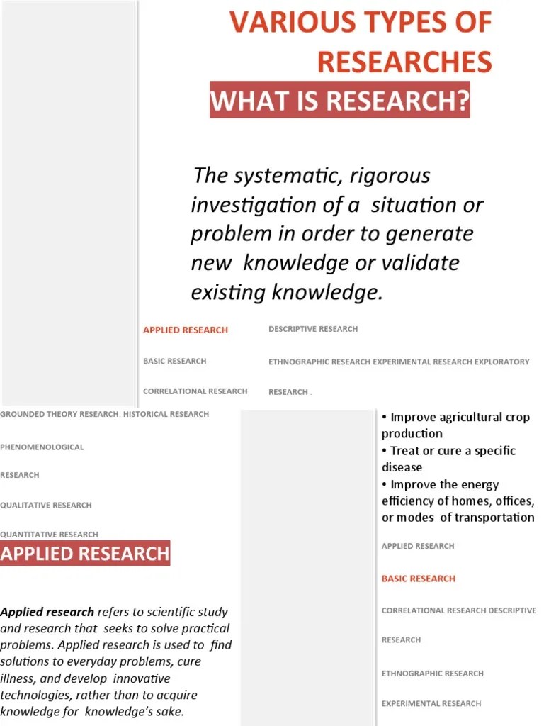 Types Of Research Methods | PDF | Quantitative Research | Experiment