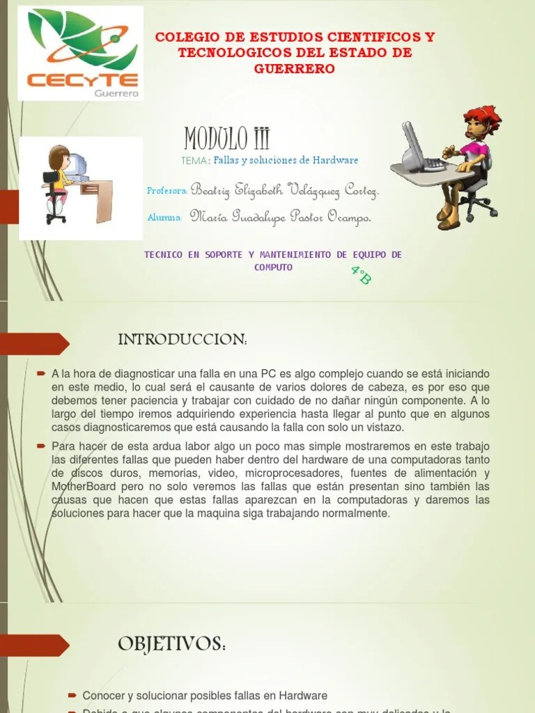 Fallas Y Soluciones En Software Y Hardware | PDF | Hardware De La Computadora | Bios