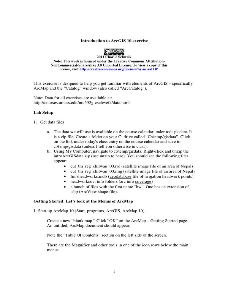 Introduction To ArcGIS 10 | PDF | Arc Gis | Icon (Computing)