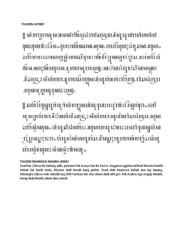 Tugas - 2 Aksara Jawa Kelas XII | PDF