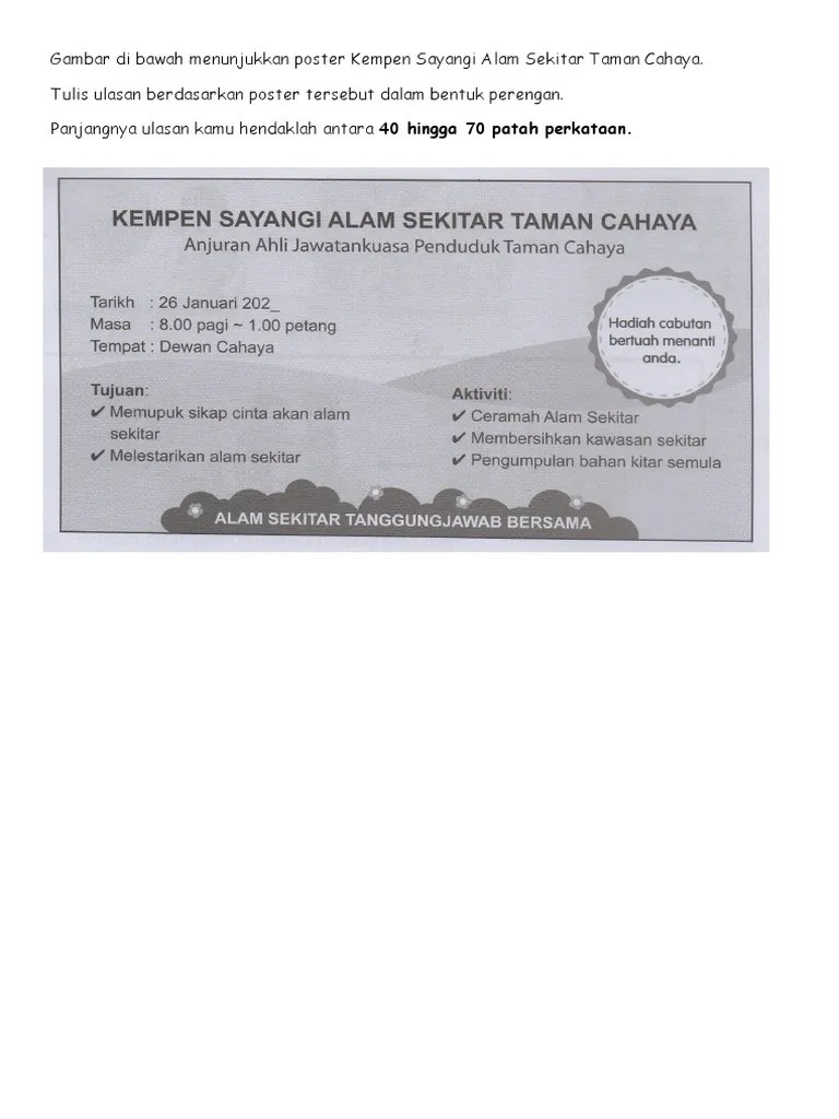 Himpunan poster mewarna kad raya yang . Gambar Di Bawah Menunjukkan Poster Kempen Sayangi Alam Sekitar Taman Cahaya Pdf
