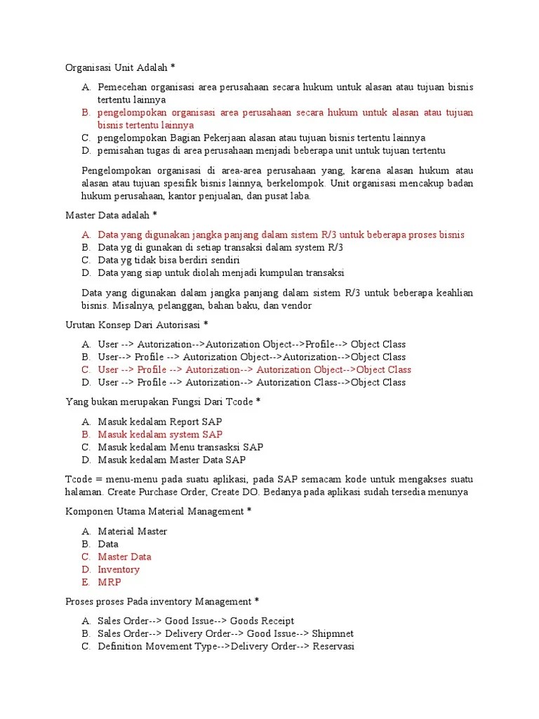 Latihan SAP | PDF | Komputer