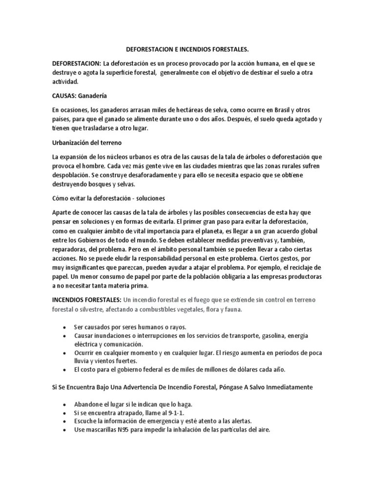 Exposición Deforestacion E Incendios Forestales | PDF | Deforestación | Fuego Fatuo