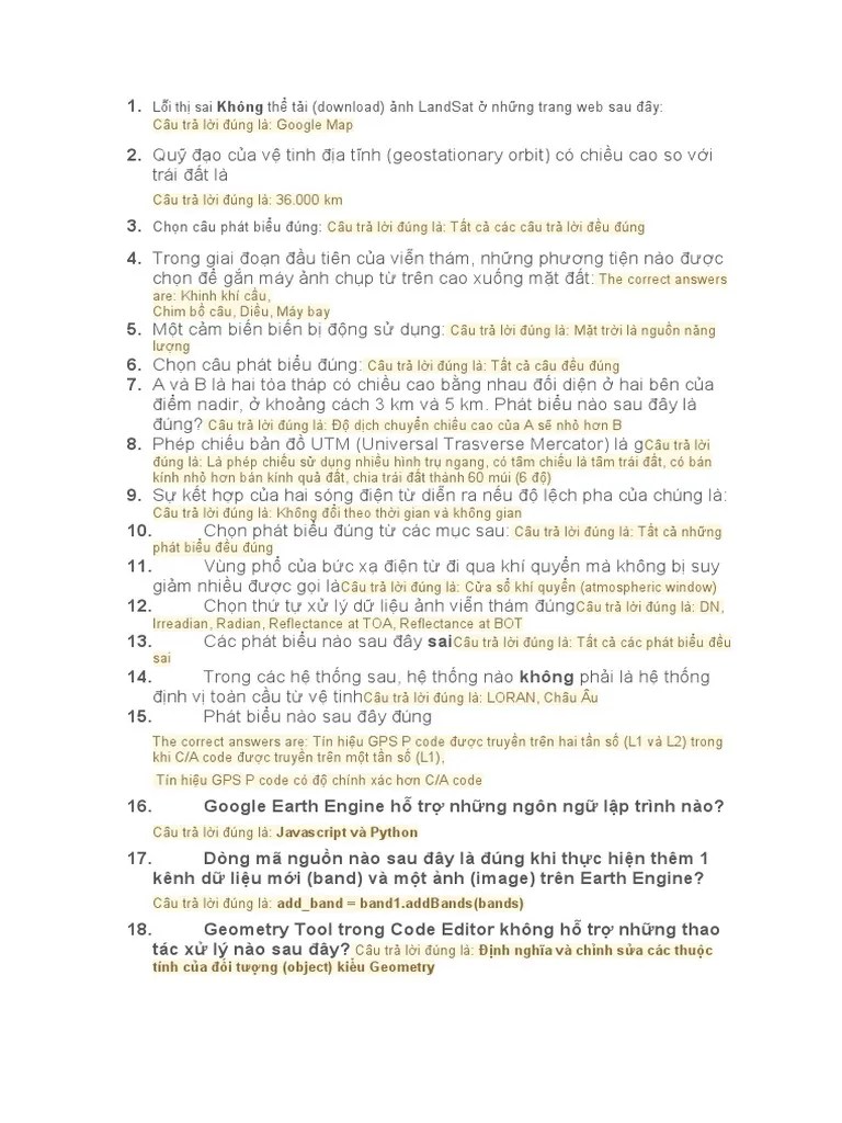 Remote Sensing Questions | PDF