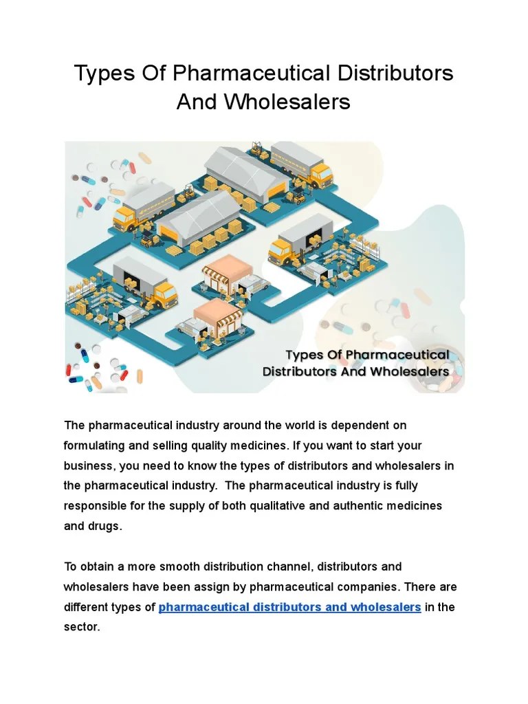 Types Of Pharmaceutical Distributors And Wholesalers | PDF
