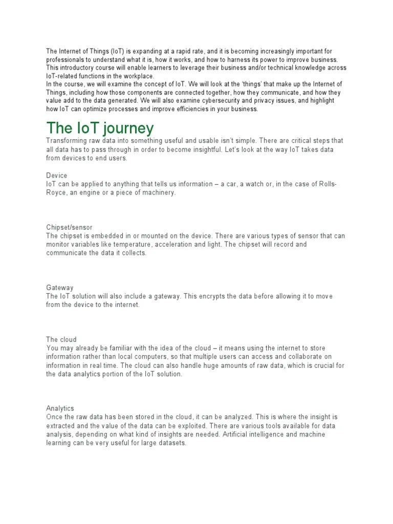 The Internet Of Things | PDF | Internet Of Things | Computer Network