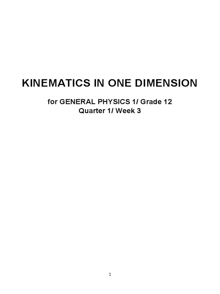 Q1 General Physics Module 3 | PDF | Velocity | Acceleration