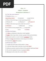 CBSE Class 1 Computer Science Using A Mouse Worksheet | PDF | Multiple ...