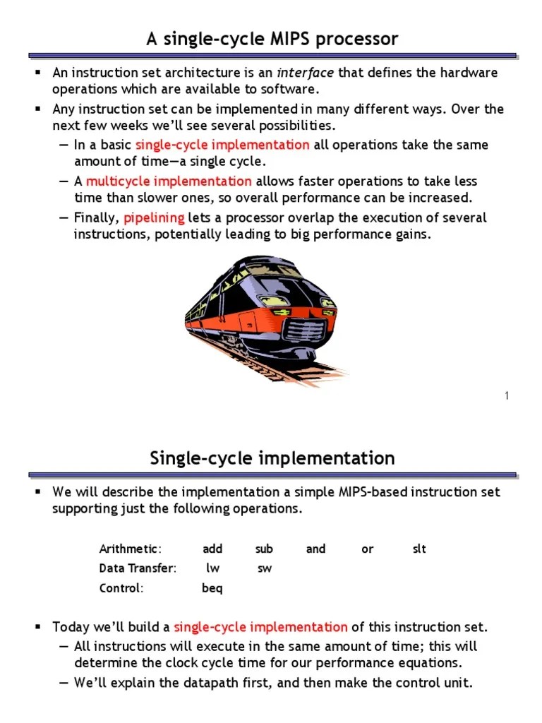 Mips Single Cycle Cpu Pdf Central Processing Unit Input Output - Premium Mountain Background Gallery - Retina