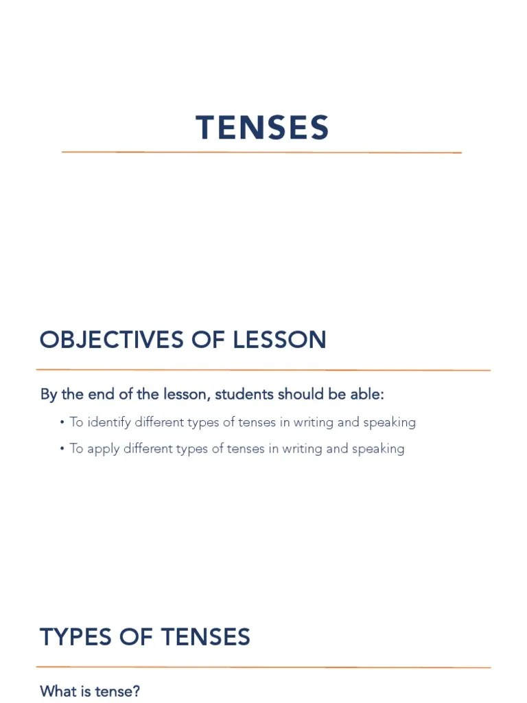 Tenses | PDF | Grammatical Tense | Perfect (Grammar)