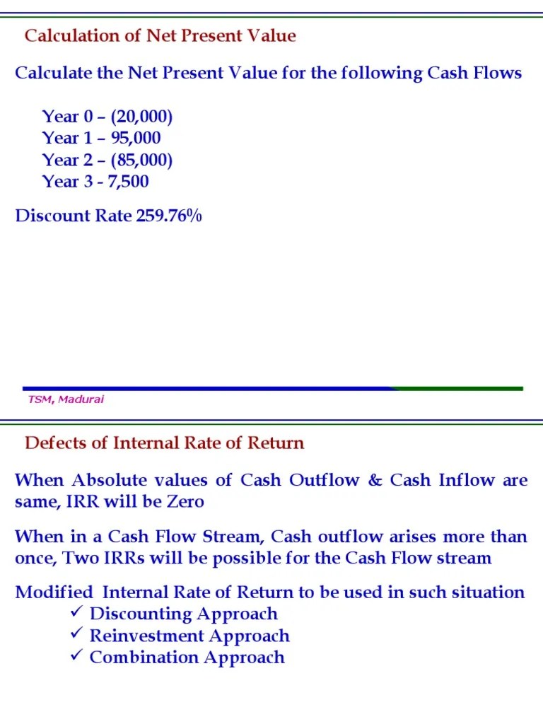 01 NPV Vs. IRR | PDF | Internal Rate Of Return | Net Present Value