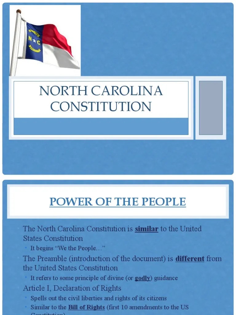 North Carolina Constitution And State Legislative Branch | PDF ...