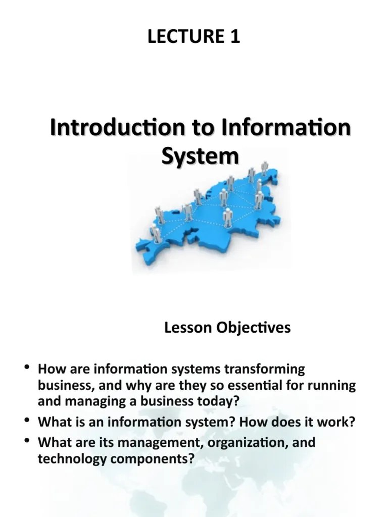 Introduction To Information System | PDF | Information System | Information