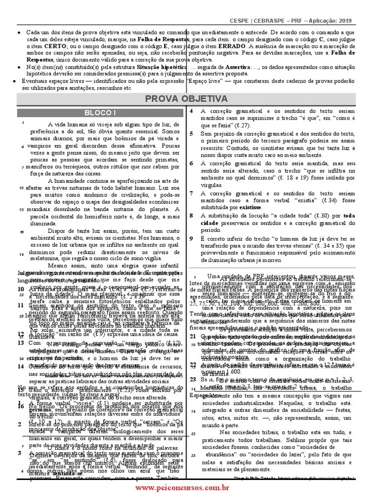 PRF Prova | PDF | Tráfego | Internet