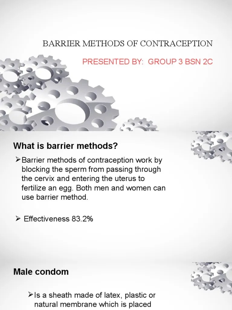 Barrier Methods Of Contraception | PDF | Condom | Birth Control