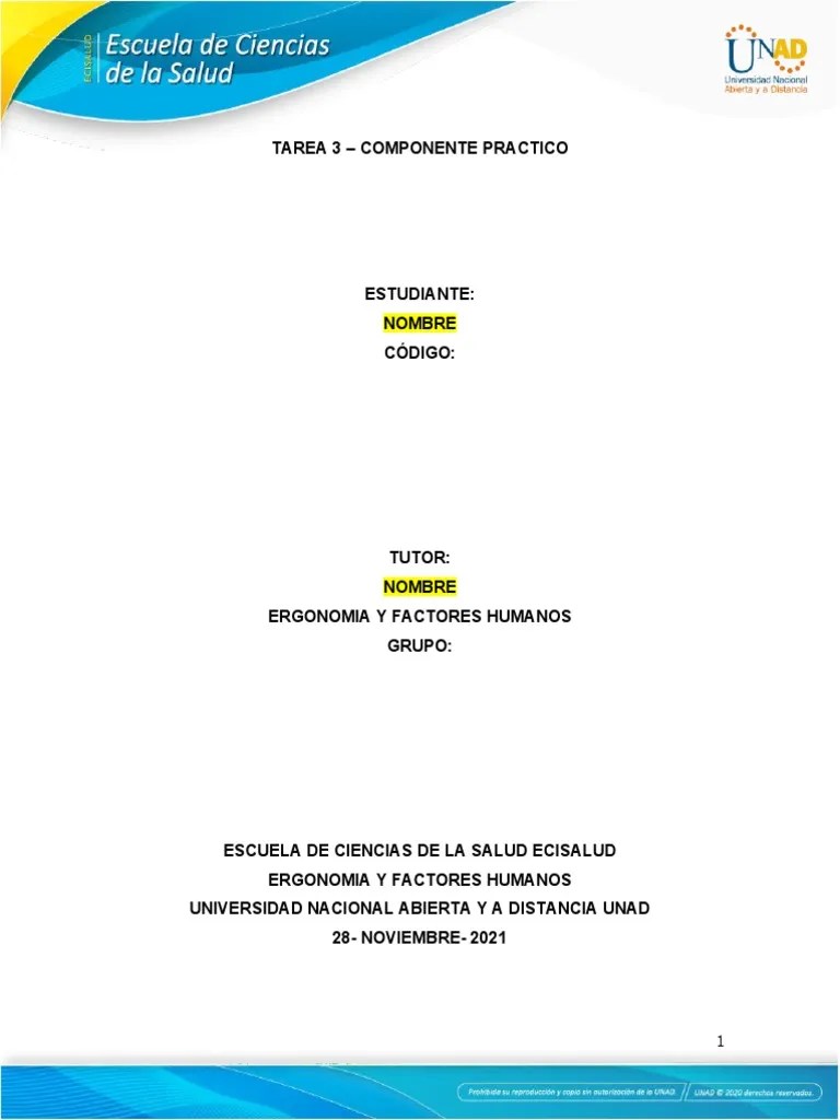 Unidad 3 - Tarea 3 - Componente Práctico | PDF | Factores Humanos Y Ergonomía | Software