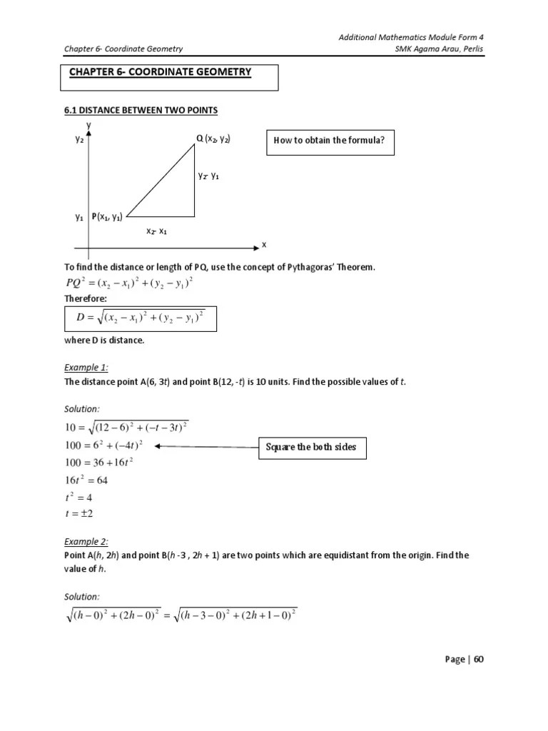 Chapter 6 - Coordinate Geometry | PDF | Line (Geometry) | Area