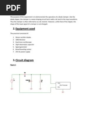 The Diode Clamper Electricity Electromagnetism