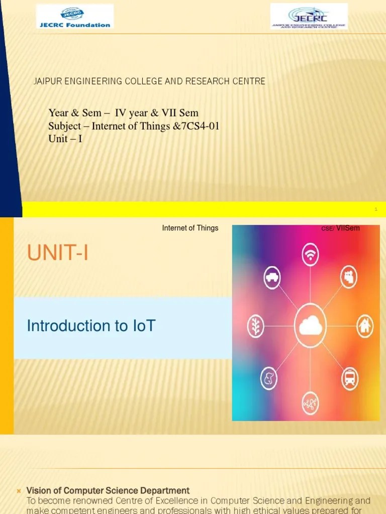 IOT Unit 1 | PDF | Internet Of Things | Internet Protocols