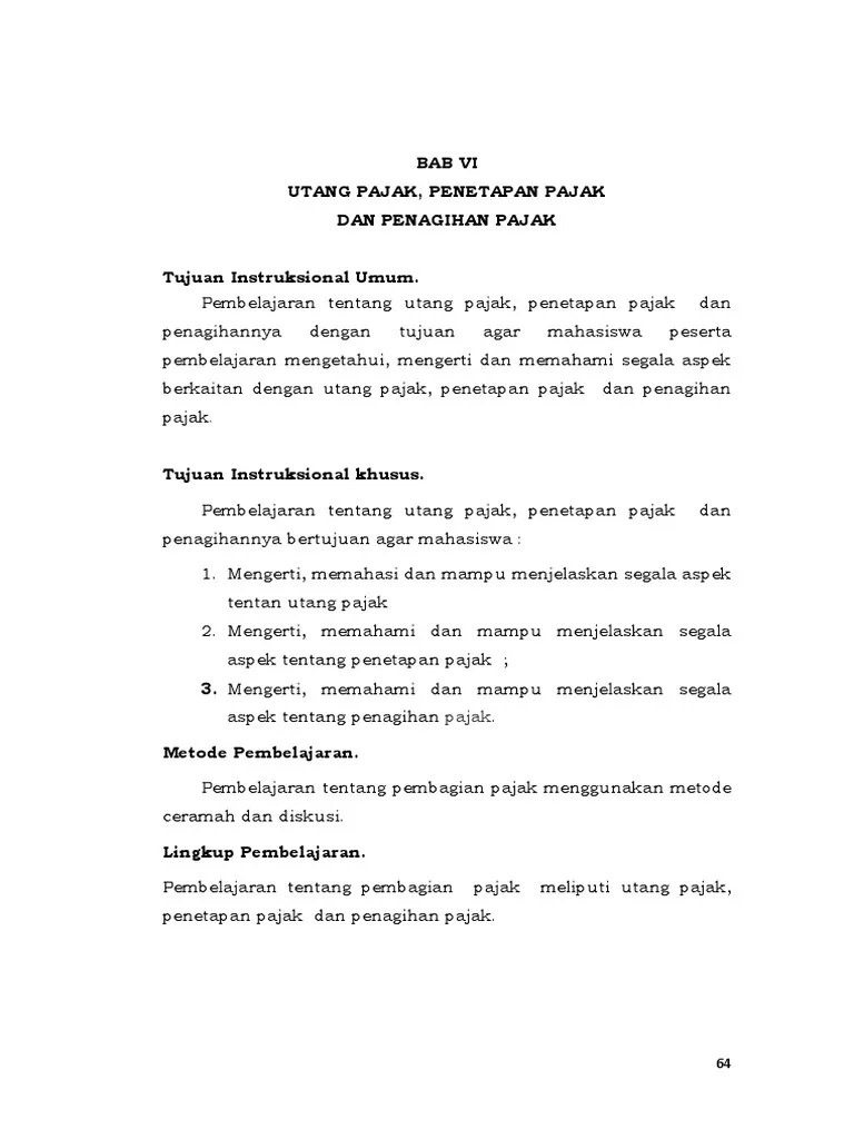 13. BAB X UTANG PAJAK, PENETAPAN DAN PENAGIHAN PAJAK | PDF