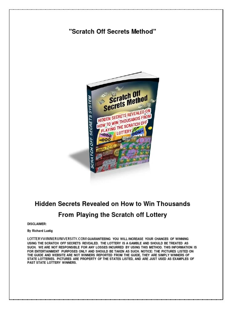 Scratch off secrets system
