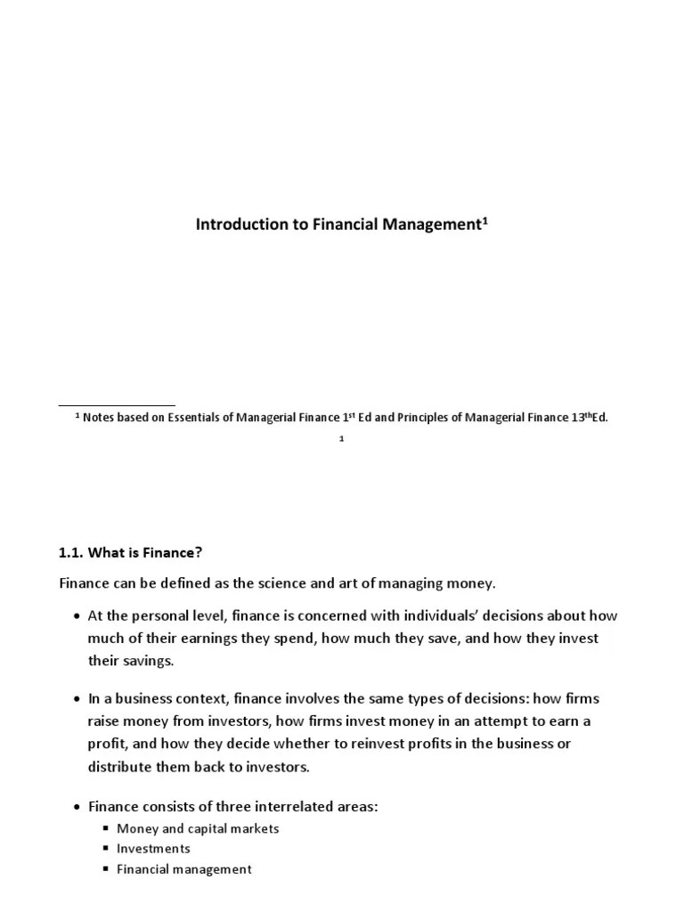 MGMT2023-Lecture 1-Intro To Financial Management | PDF | Securities (Finance) | Corporate Governance