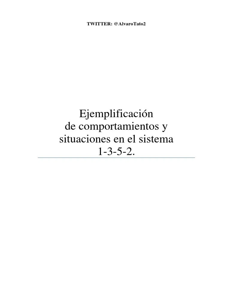 Sistema 1-3-5-2 | PDF | Defensor (Asociación De Fútbol) | Delantero (Asociación De Fútbol)